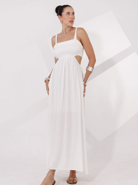VESTIDO LONGO MAQUINETADO TRANCOSO