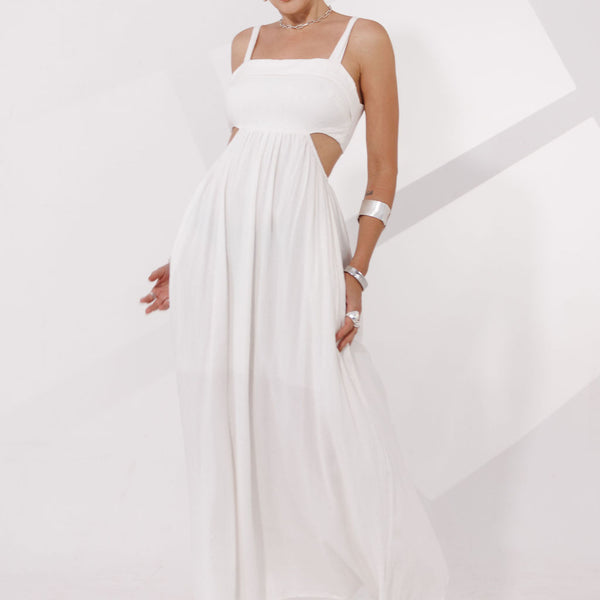 VESTIDO LONGO MAQUINETADO TRANCOSO