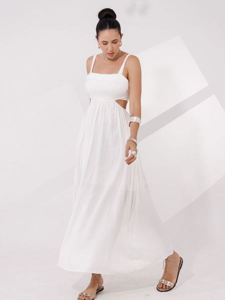 VESTIDO LONGO MAQUINETADO TRANCOSO
