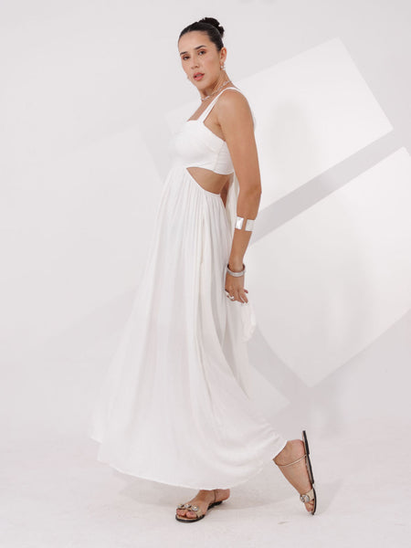 VESTIDO LONGO MAQUINETADO TRANCOSO