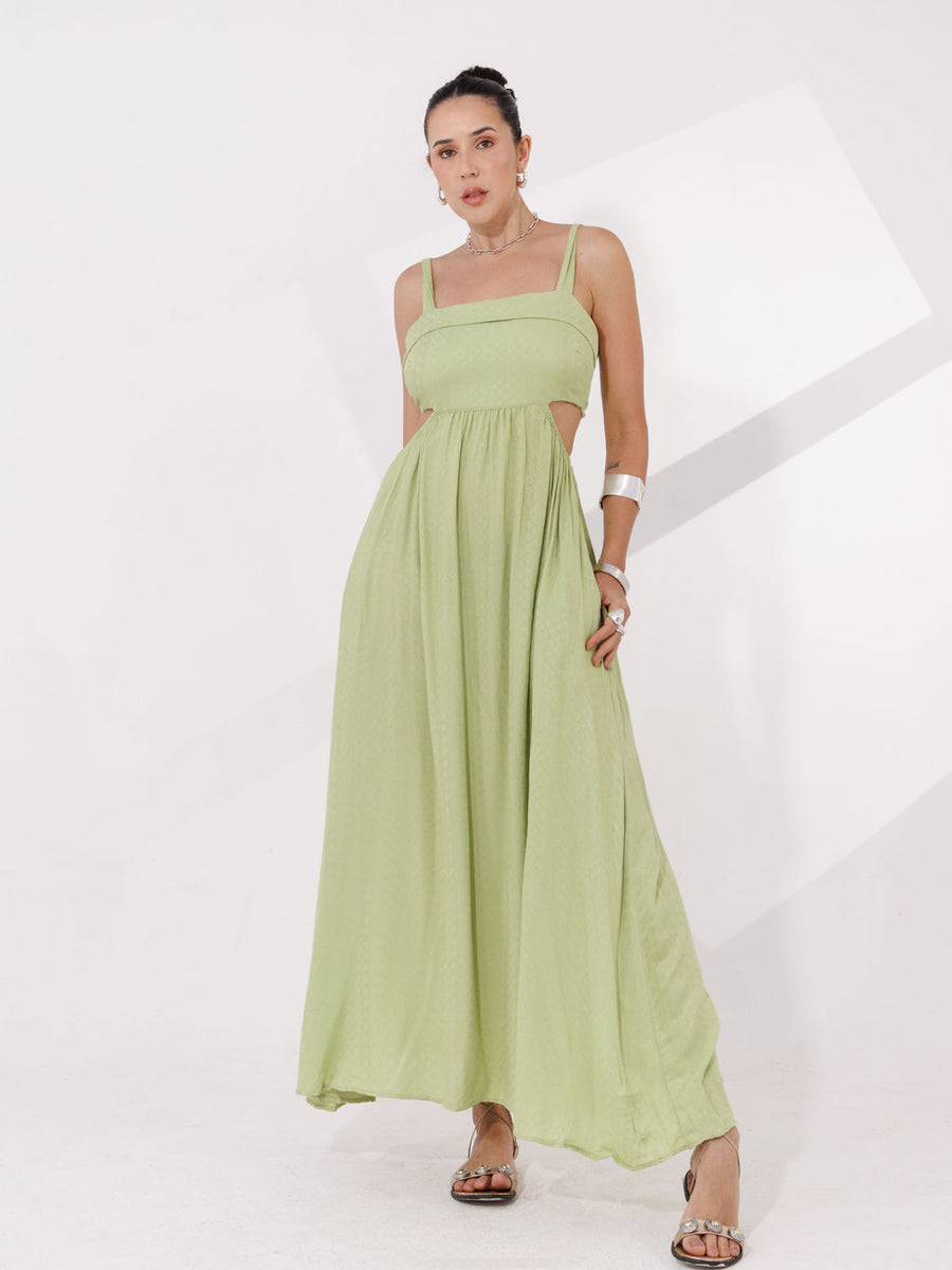 VESTIDO LONGO MAQUINETADO TRANCOSO