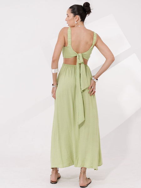 VESTIDO LONGO MAQUINETADO TRANCOSO