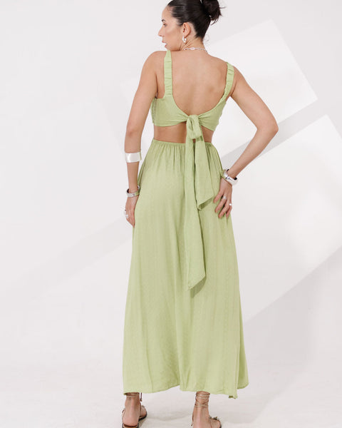 VESTIDO LONGO MAQUINETADO TRANCOSO