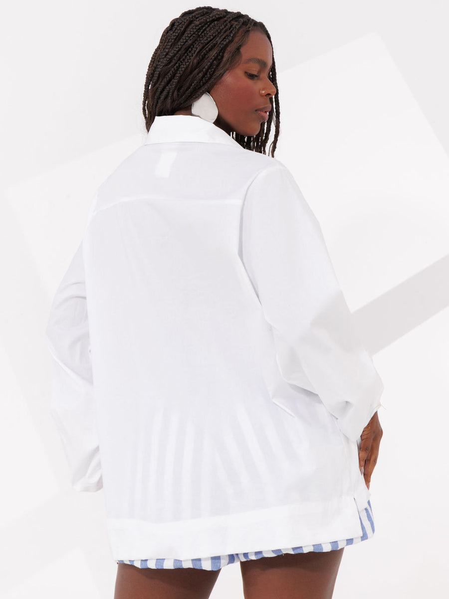 CAMISA OVER ILHOS MARINA