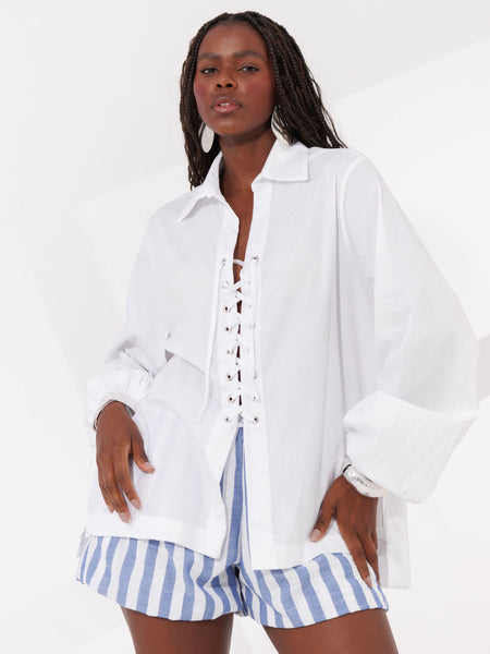 CAMISA OVER ILHOS MARINA