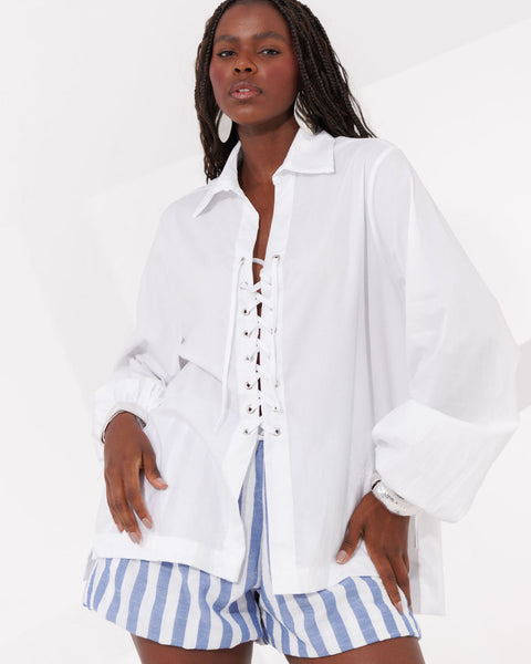 CAMISA OVER ILHOS MARINA
