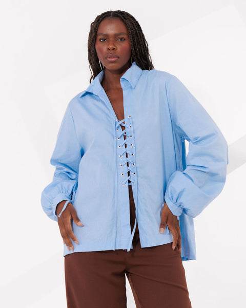 CAMISA OVER ILHOS MARINA