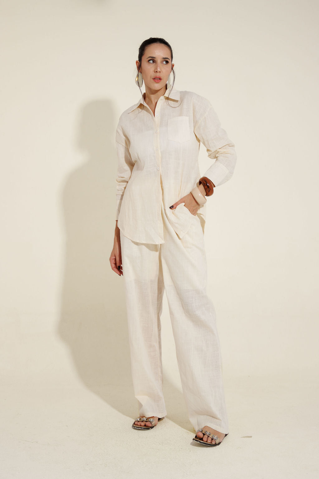 CONJUNTO LINHO CALÇA E CAMISA CANCUN