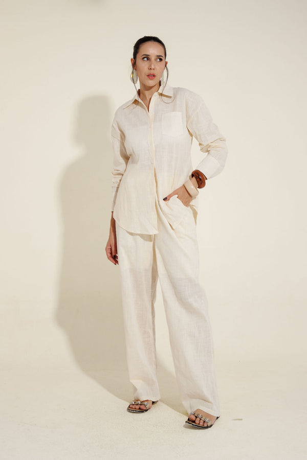 CONJUNTO LINHO CALÇA E CAMISA CANCUN