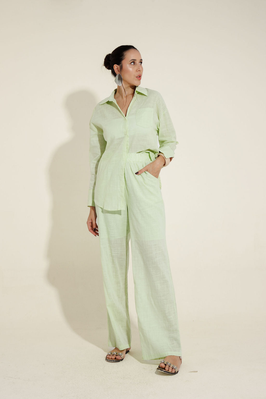 CONJUNTO LINHO CALÇA E CAMISA CANCUN