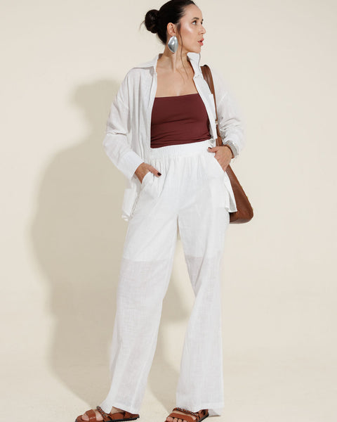 CONJUNTO LINHO CALÇA E CAMISA CANCUN