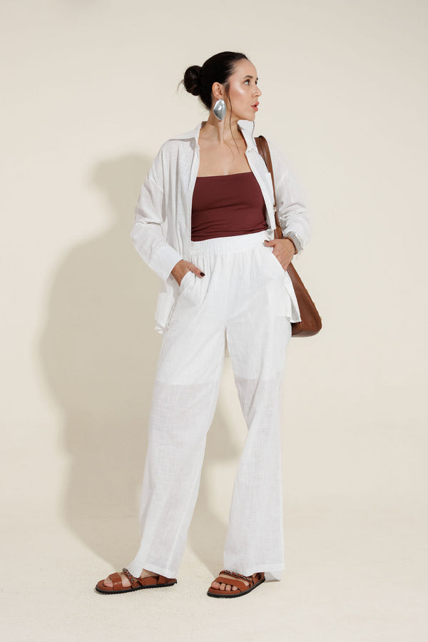 CONJUNTO LINHO CALÇA E CAMISA CANCUN