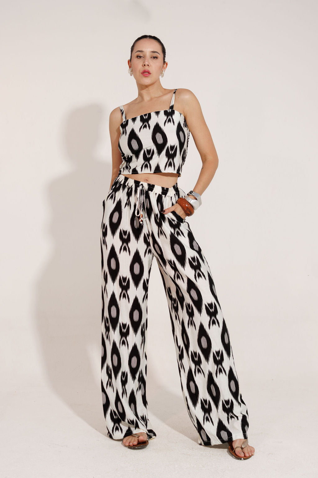 CONJUNTO CALÇA E CROPPED PANTALONA  DUBAI