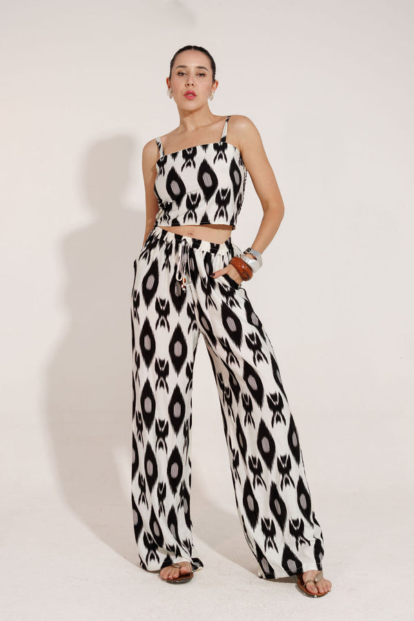 CONJUNTO CALÇA E CROPPED PANTALONA  DUBAI