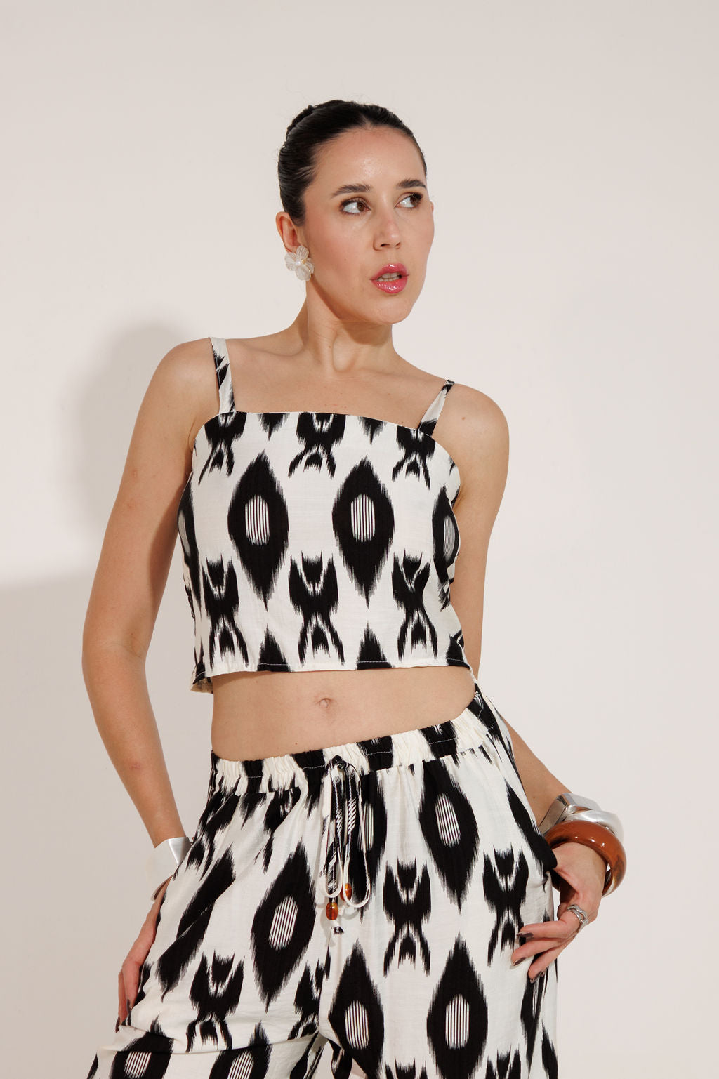 CONJUNTO CALÇA E CROPPED PANTALONA  DUBAI