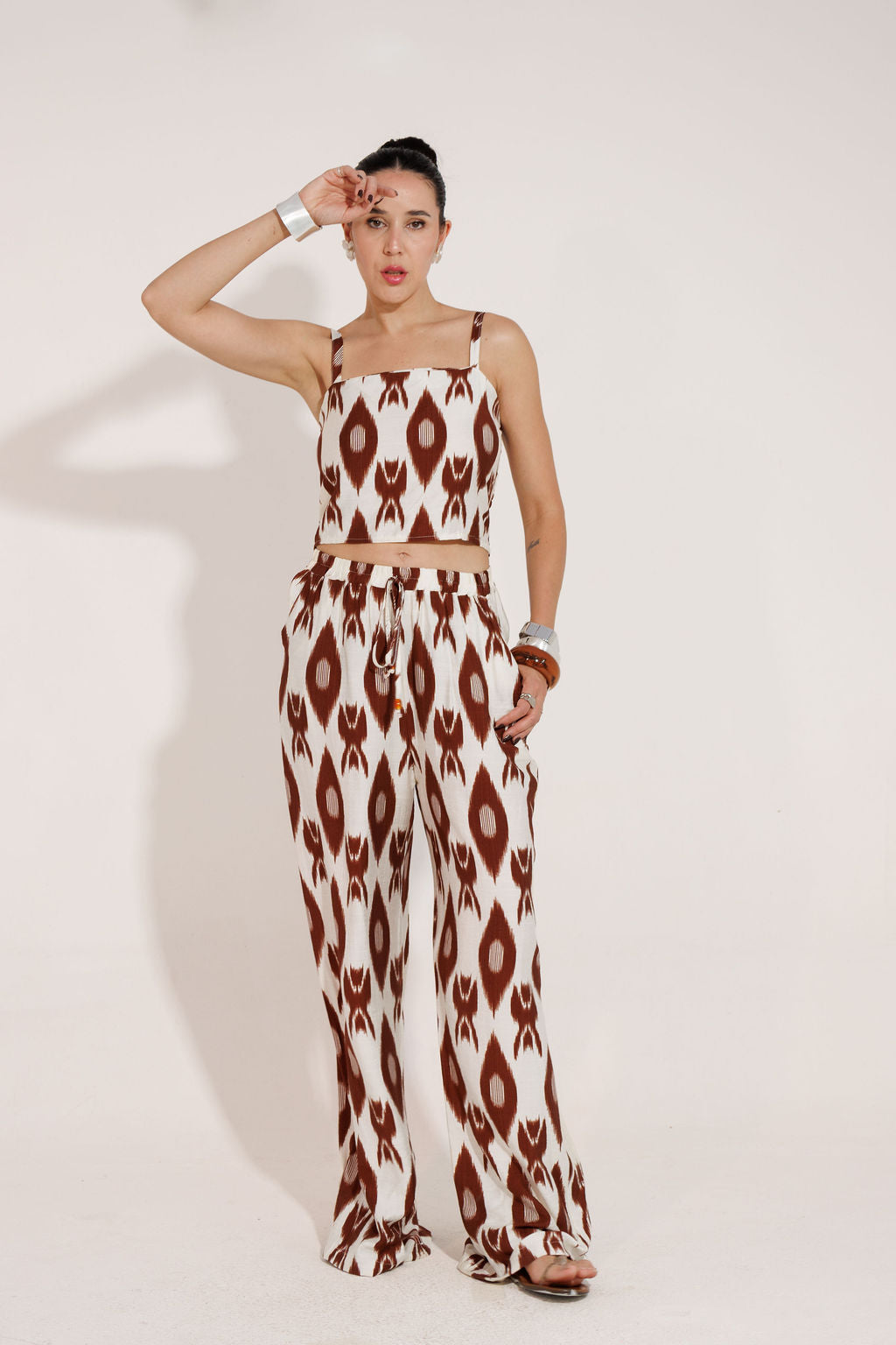 CONJUNTO CALÇA E CROPPED PANTALONA  DUBAI
