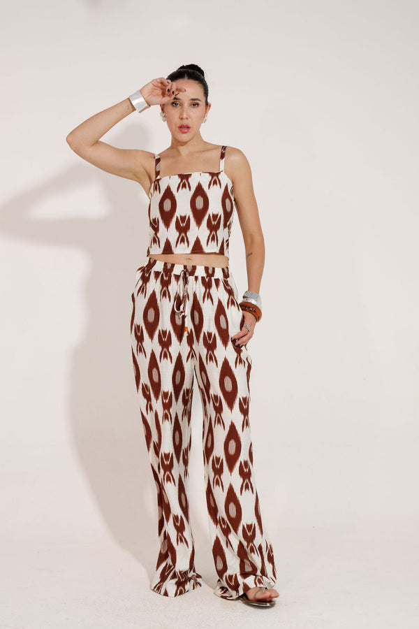CONJUNTO CALÇA E CROPPED PANTALONA  DUBAI