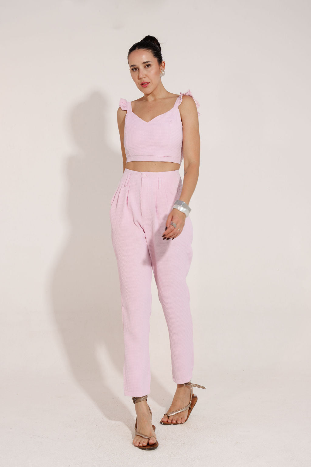 CONJUNTO CALÇA E CROPPED ITALIA