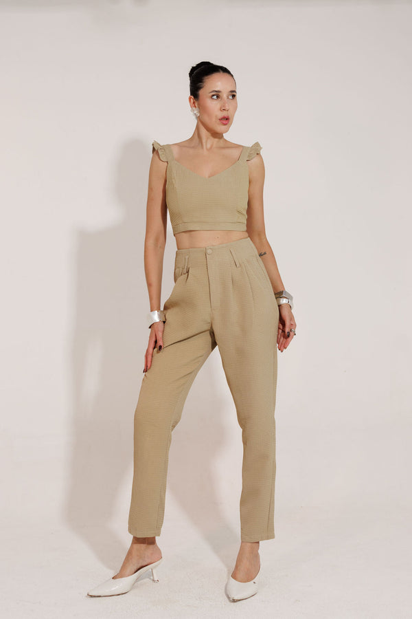 CONJUNTO CALÇA E CROPPED ITALIA