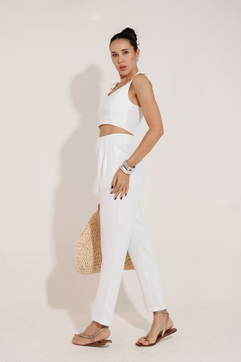 CONJUNTO CALÇA E CROPPED ITALIA