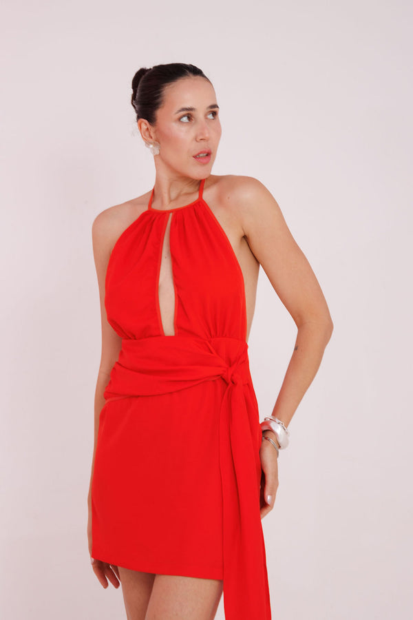 VESTIDO CURTO DECOTE ISÍS