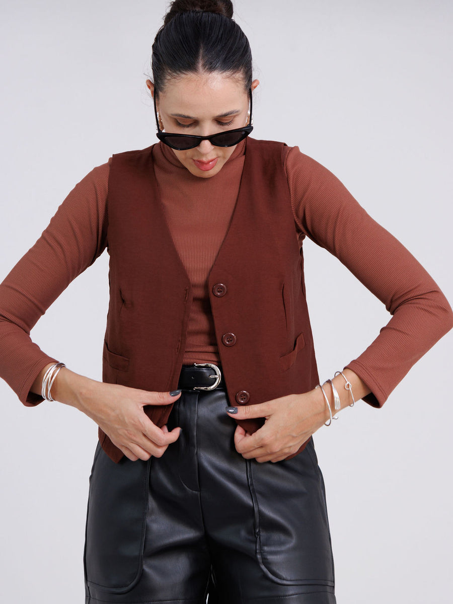 BLUSA CANELADA PELUCIADA