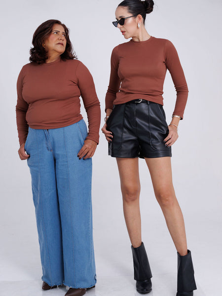 BLUSA CANELADA PELUCIADA