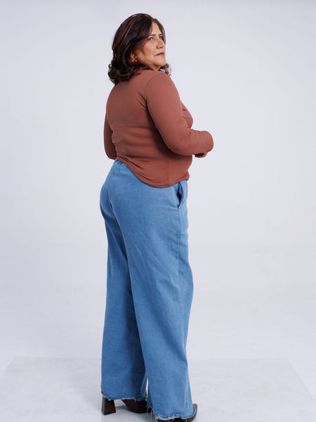 BLUSA CANELADA PELUCIADA