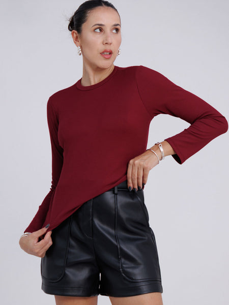 BLUSA CANELADA PELUCIADA