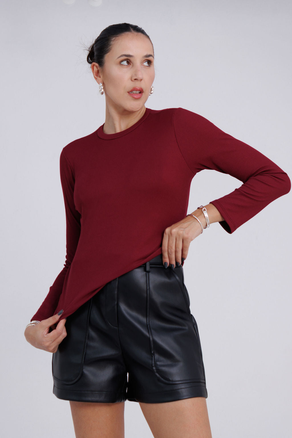BLUSA CANELADA PELUCIADA