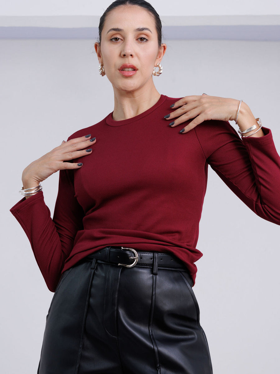 BLUSA CANELADA PELUCIADA