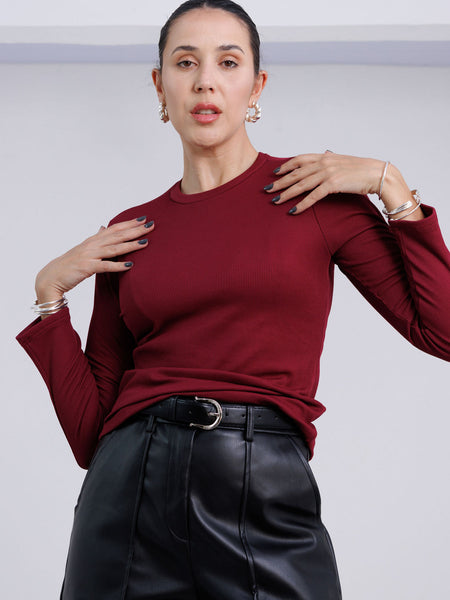 BLUSA CANELADA PELUCIADA