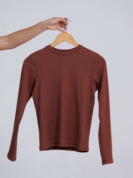 BLUSA CANELADA PELUCIADA