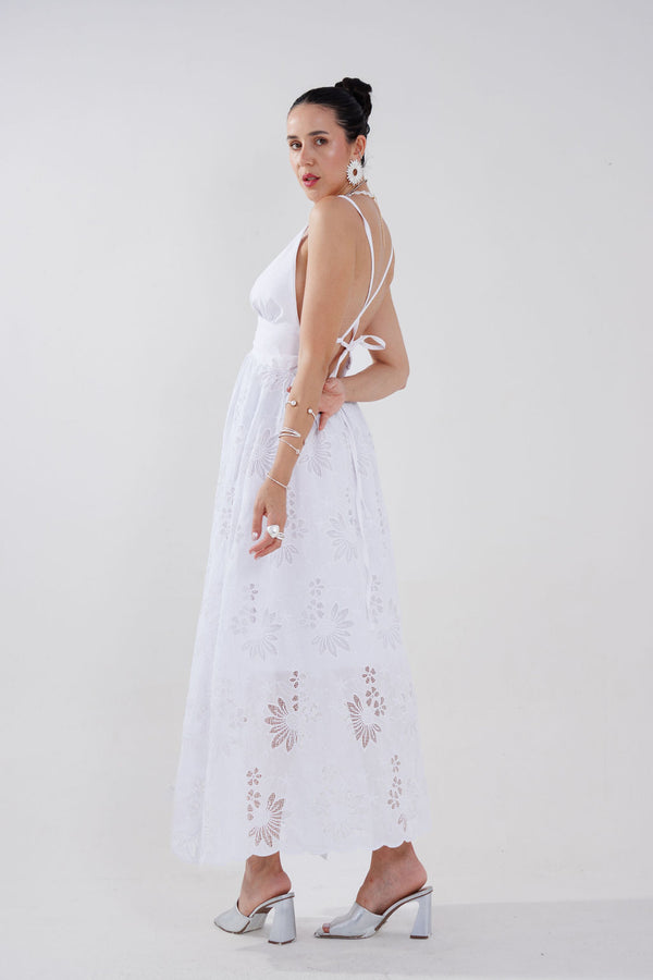 VESTIDO MIDI BORDADO LESE ANA