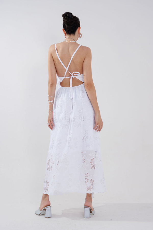 VESTIDO MIDI BORDADO LESE ANA