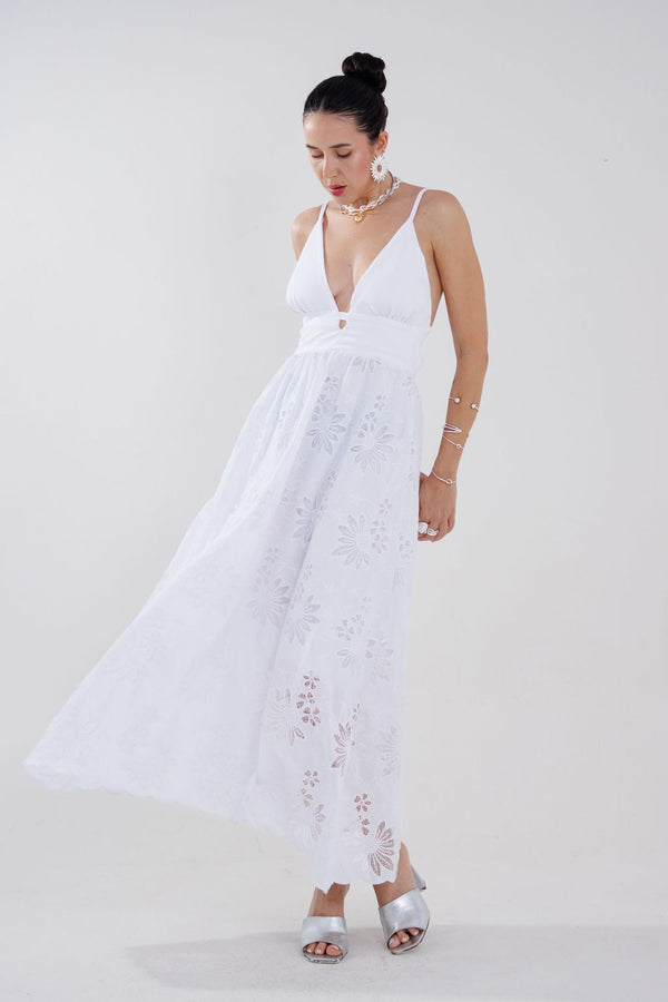 VESTIDO MIDI BORDADO LESE ANA