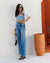 CALÇA WIDE LEG JEANS  BLER