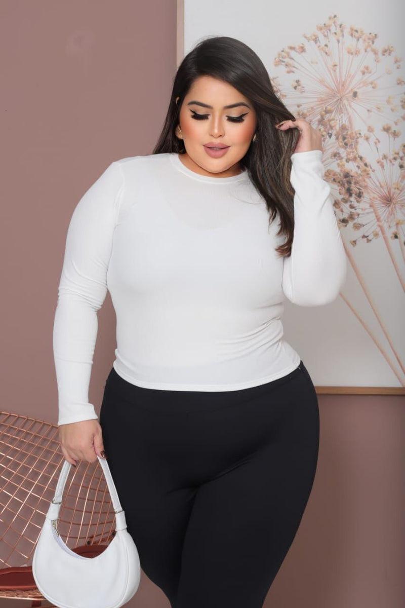 BLUSA CANELADA PELUCIADA