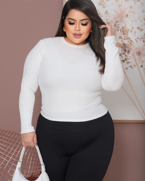 BLUSA CANELADA PELUCIADA