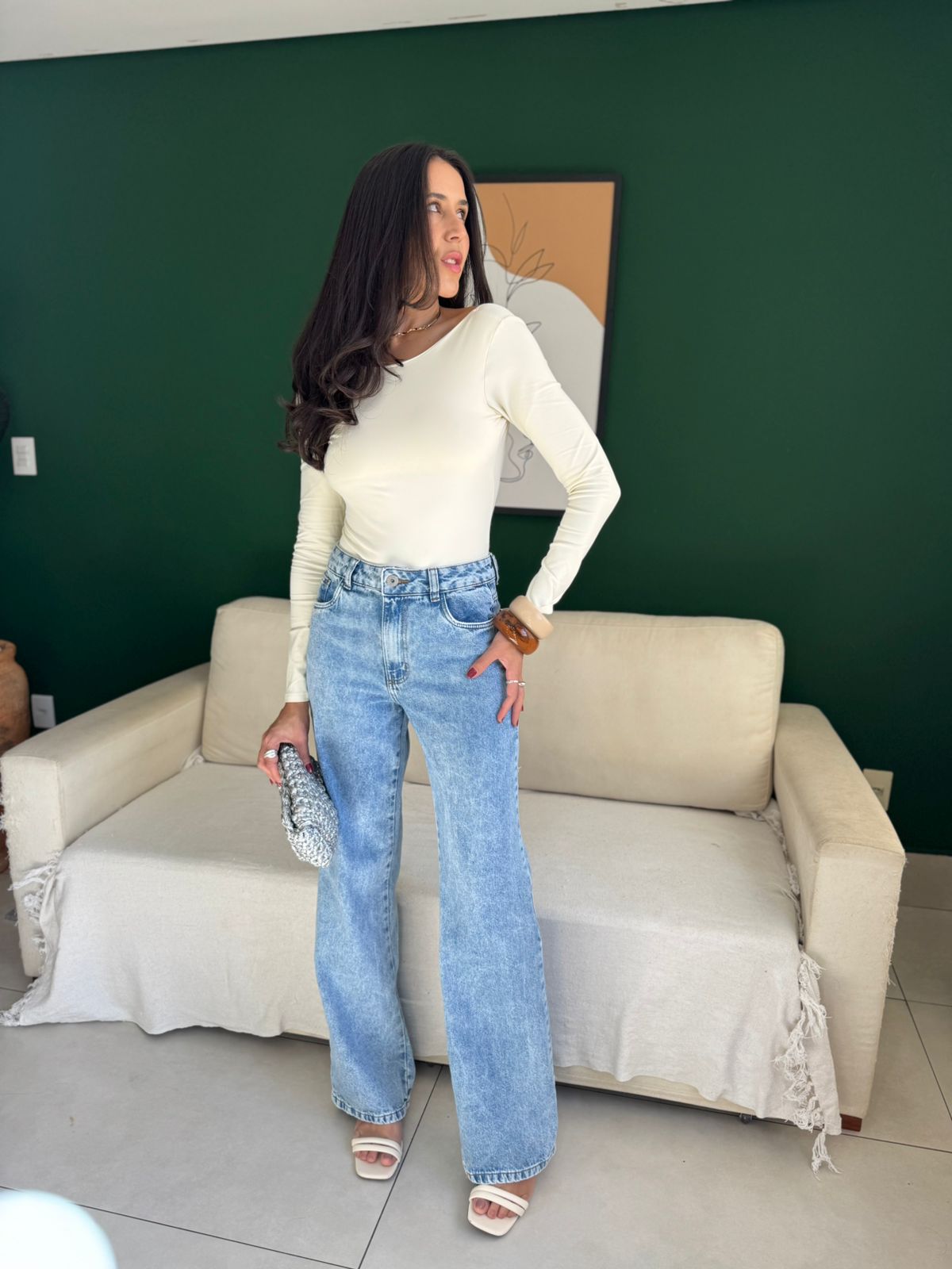 BODY MANGA LONGA DECOTE NAS COSTAS LIVIA