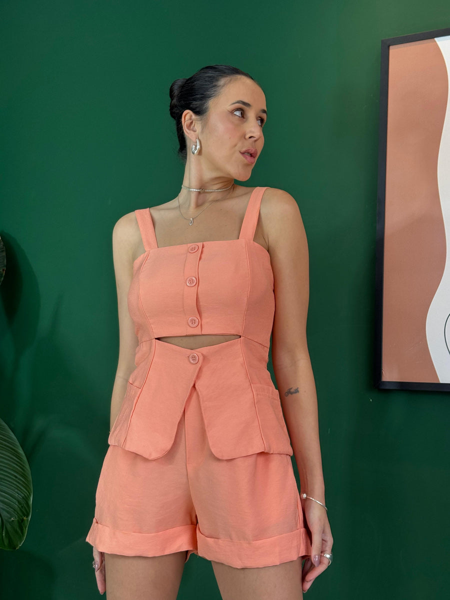 CONJUNTO SHORT E BLUSA MARIA CLARA