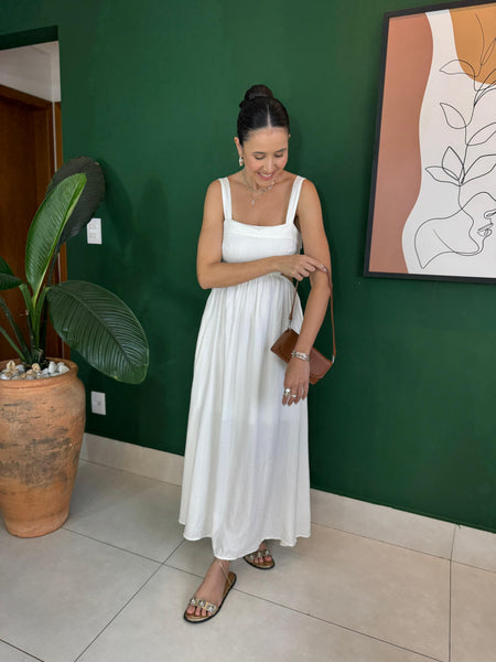VESTIDO LONGO MAQUINETADO TRANCOSO