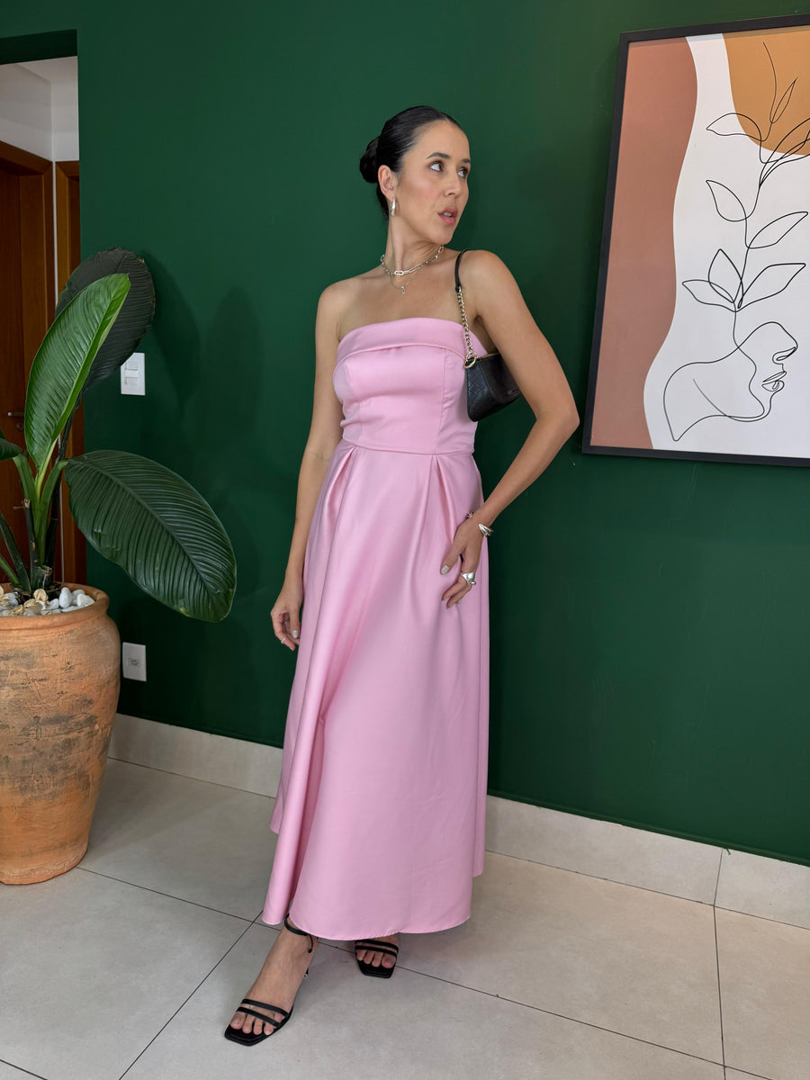 VESTIDO MIDI TOMARA QUE CAIA ISABELA
