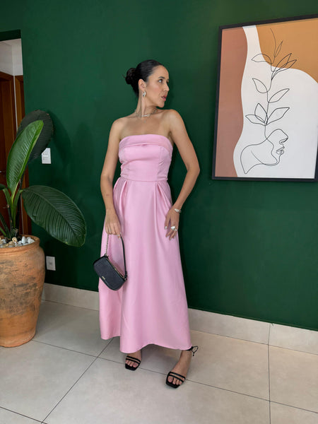 VESTIDO MIDI TOMARA QUE CAIA ISABELA