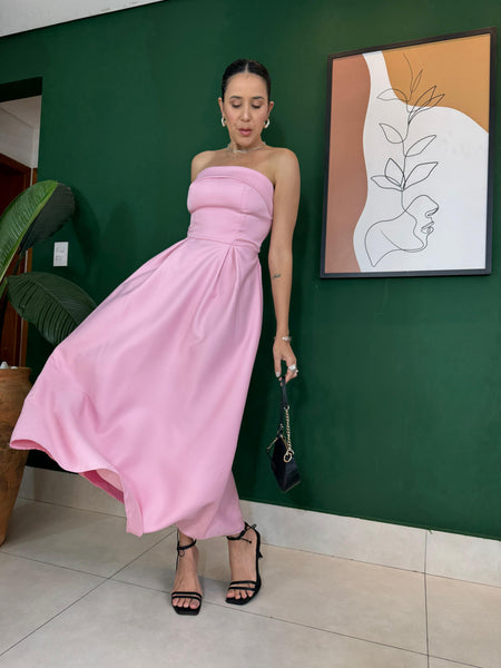 VESTIDO MIDI TOMARA QUE CAIA ISABELA
