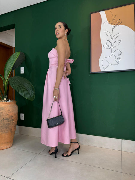 VESTIDO MIDI TOMARA QUE CAIA ISABELA