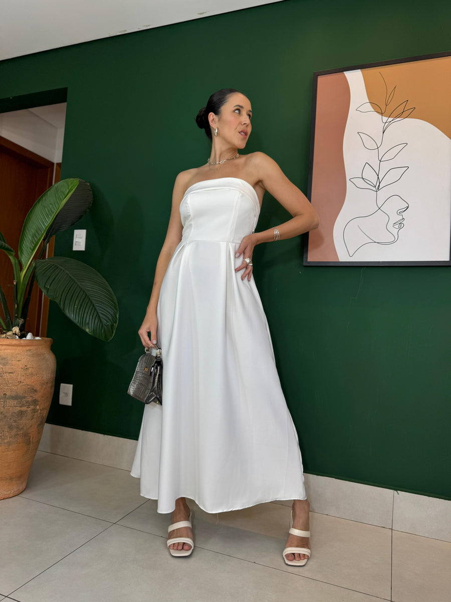 VESTIDO MIDI TOMARA QUE CAIA ISABELA
