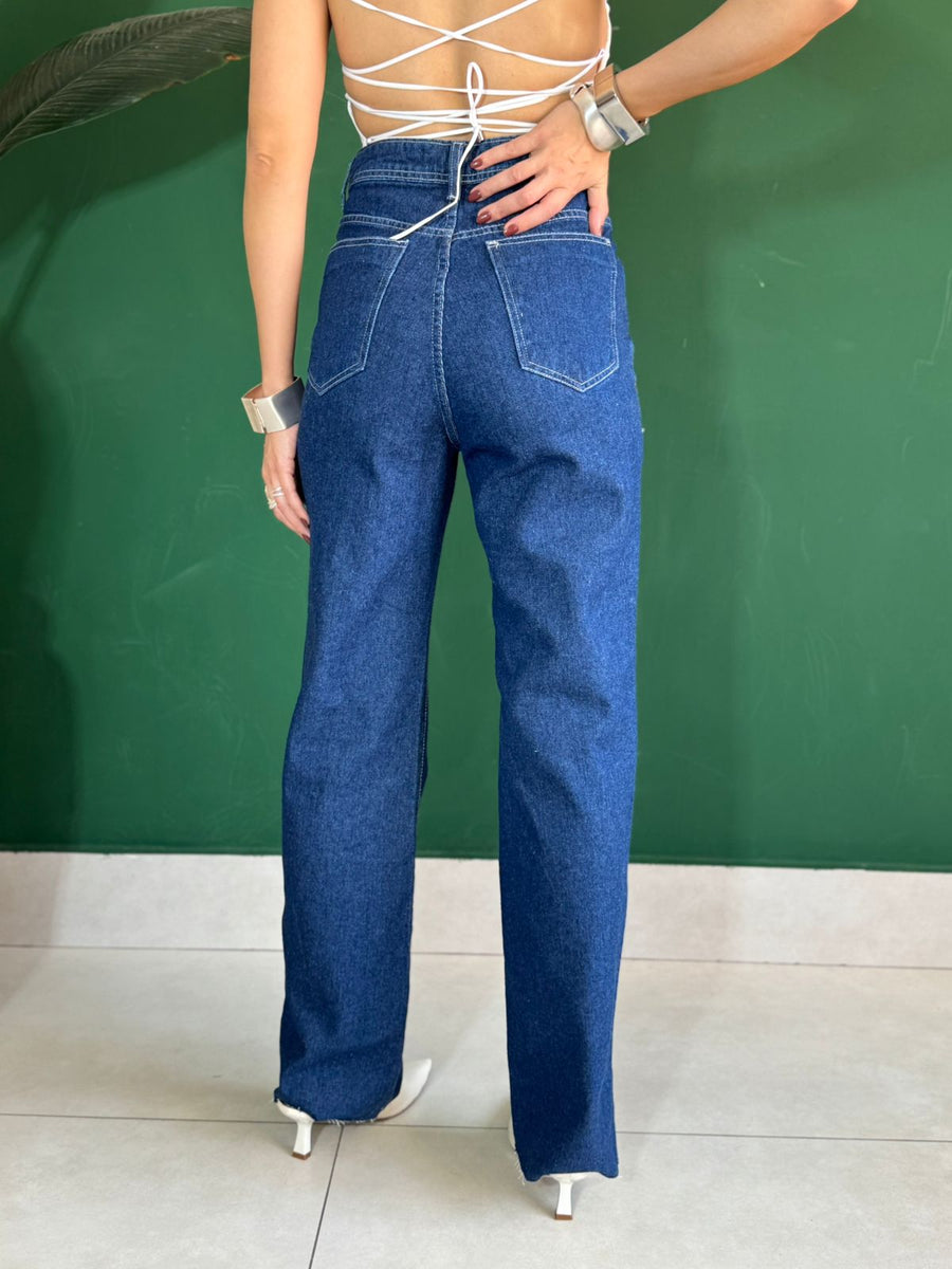 CALÇA JEANS WIDE LEG MERLIN
