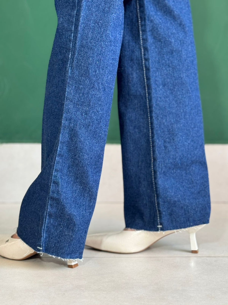 CALÇA JEANS WIDE LEG MERLIN
