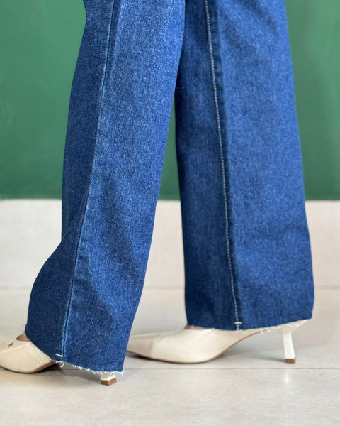 CALÇA JEANS WIDE LEG MERLIN